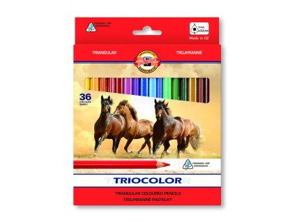 104598 koh i noor triocolor skolske trojhranne pastelky 3145 36 ks v sade
