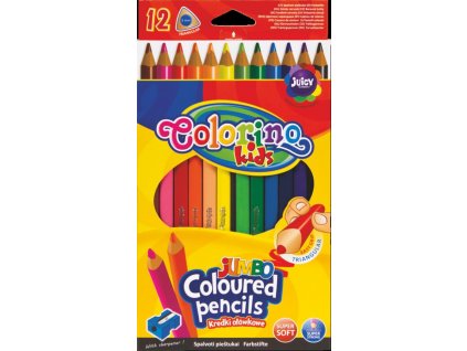 Colorino, trojhranné Jumbo pastelky, 12 farieb