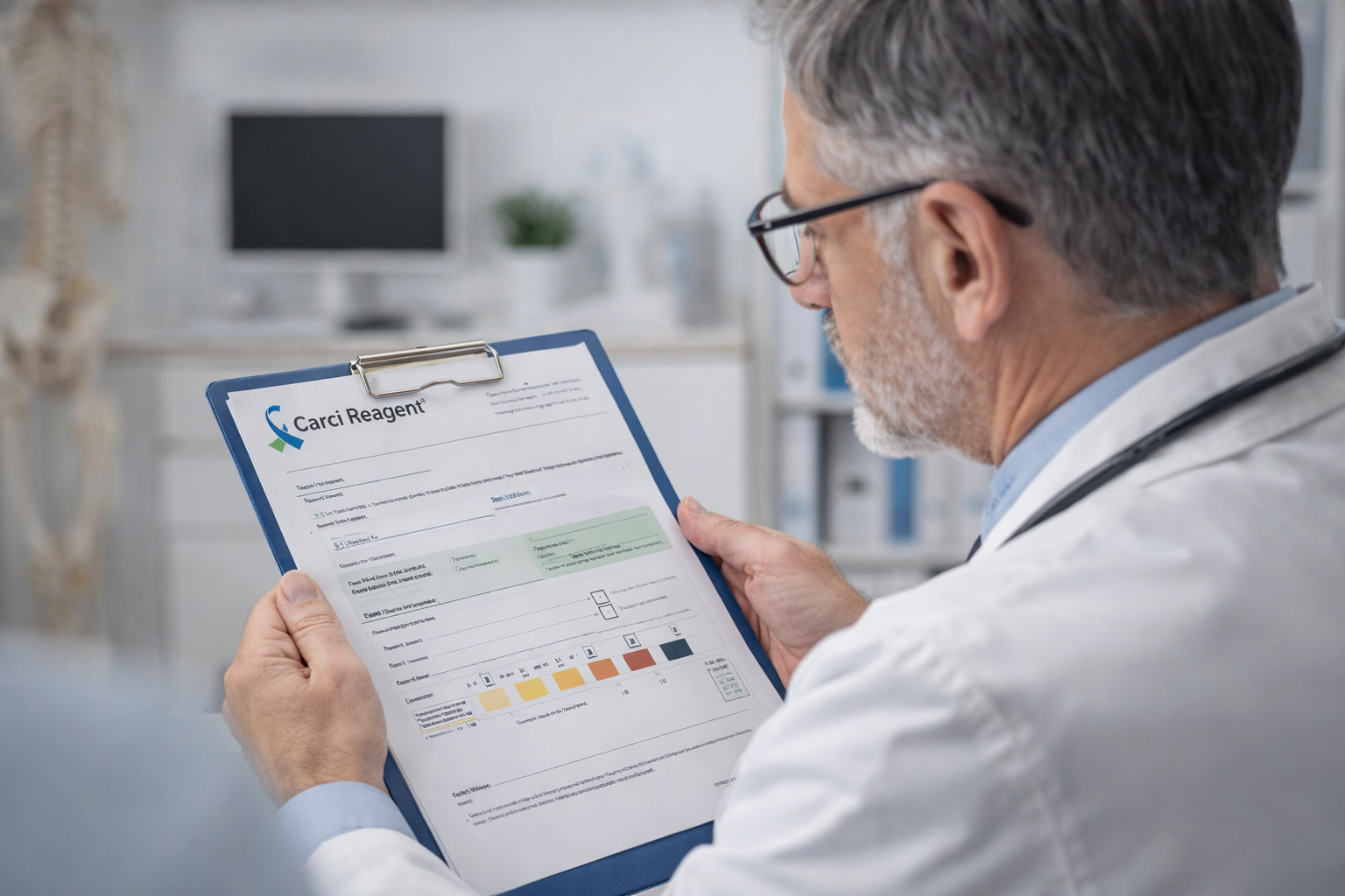 Souhrn výsledku sebetestu Carci Reagent® pro lékaře