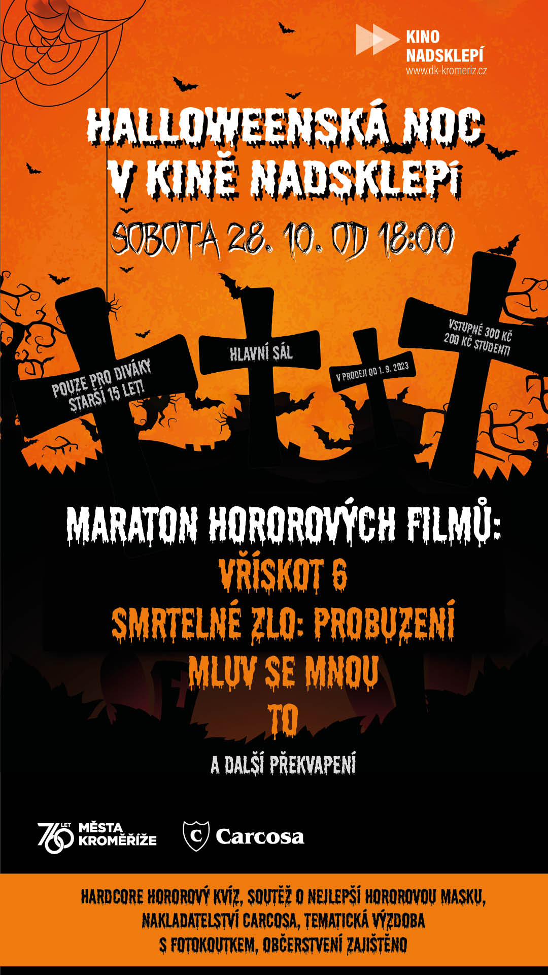 Halloweenská noc v kroměřižském kině Nadsklepí