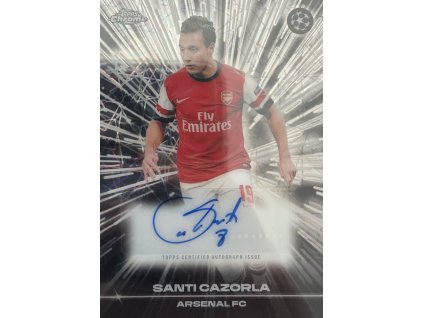 19932 topps chrome santi cazorla bla sc