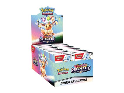8715 pokemon tcg prismatic evolutions booster bundle display