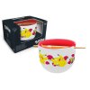 Pokémon Ramen tál pálcikával és Pikachuval.