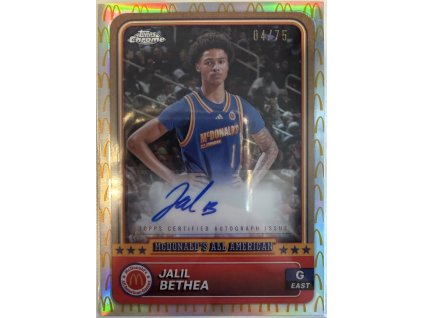 Topps Chrome - Jalil Bethea - Limit 04/75