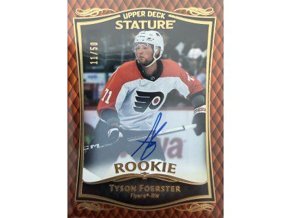 Upper Deck - Tyson Forester - Limit 11/50 - Rookie - Stature - 44
