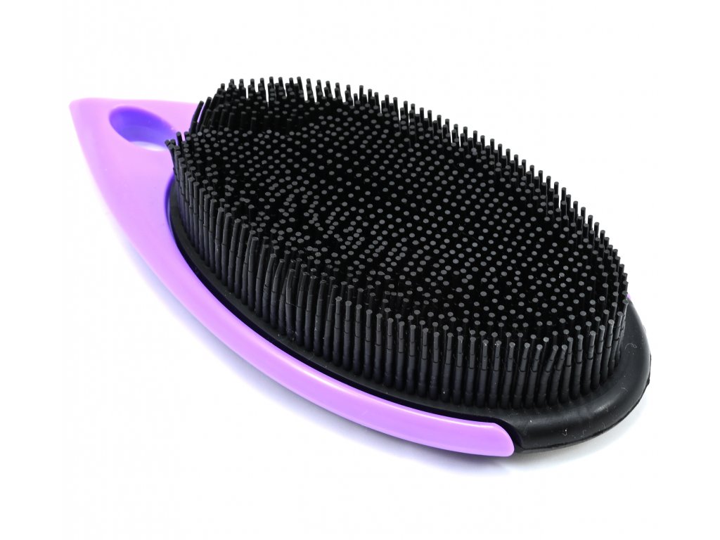 Kartáč na vlasy a zvířecí chlupy Poka Premium Shaggy Purple Rubber Brush -  CarDetailingShop.cz