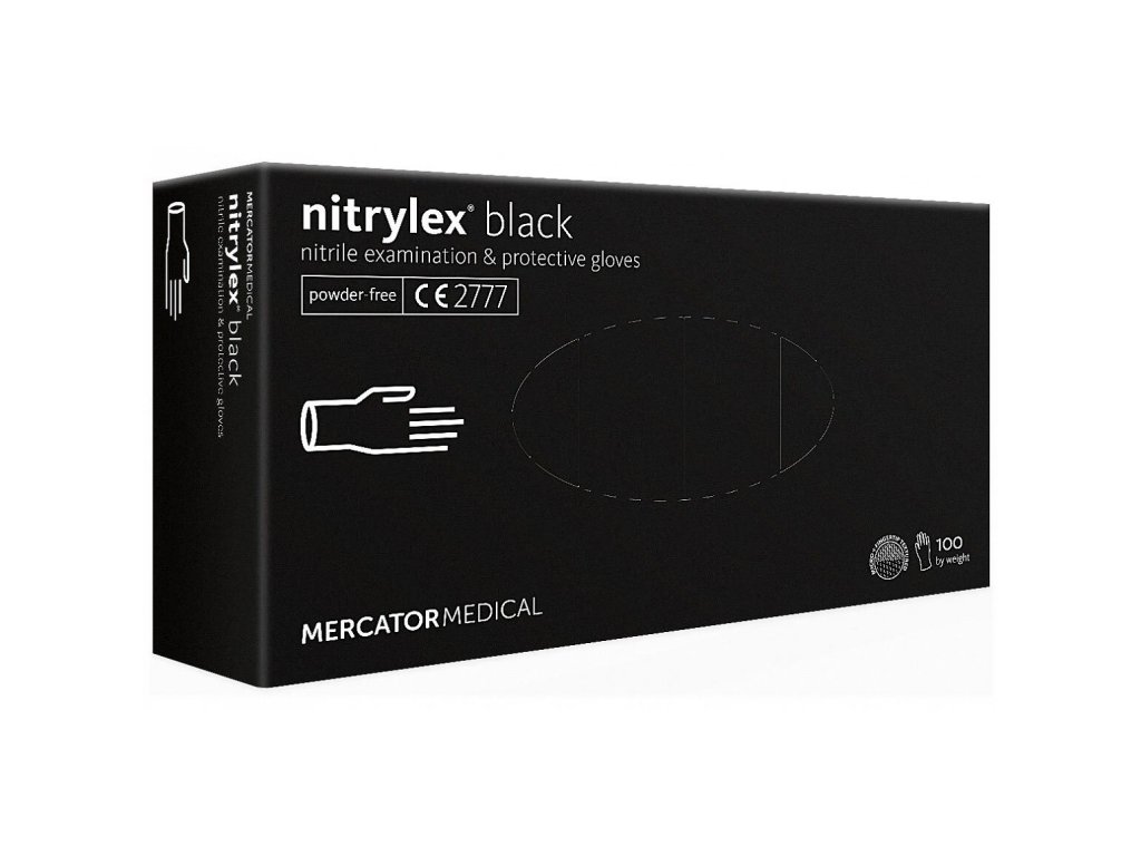 bezpudrove nitrilove rukavice mercator nytrilex black xl 100ks p47