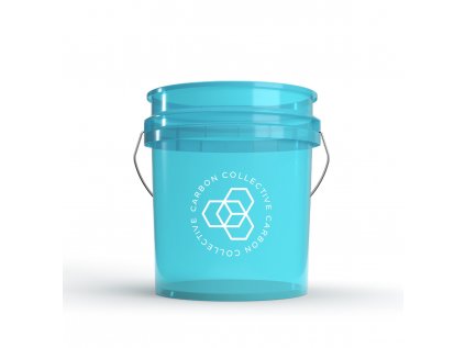 Kbelík transparentí 13L Carbon Collective-Detailing Wheel Bucket-Clear Teal