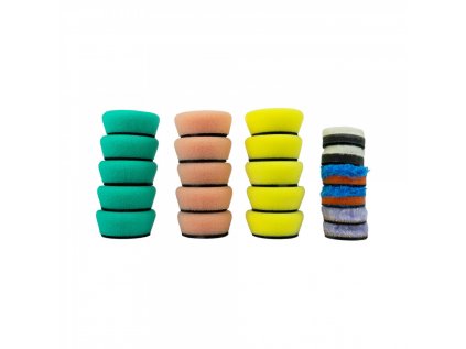 Leštící kotouče sada 25mm (21ks) Carbon Collective 1" HEX Nano Machine Polishing Pads