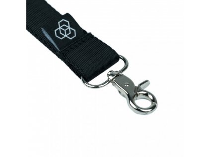 Carbon Collective Woven Lanyard Black