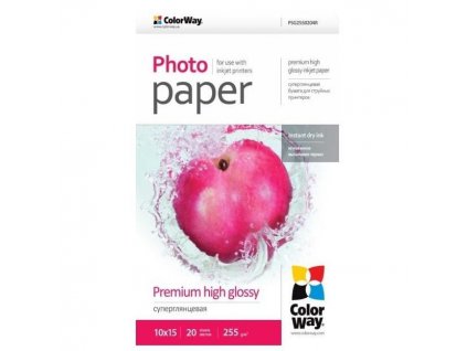 colorway fotopapir premium high glossy 255g m2 10x15 20 kusu 86552437