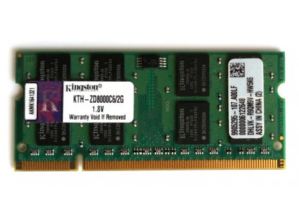 1342 kingston sodimm ddr2 2gb 800mhz cl6 kth zd8000c6 2g 107 a00lf