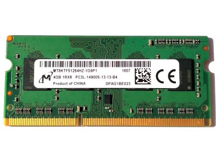 3743 1 micron 4gb ddr3l sodimm 1866mhz cl11 mt8ktf51264hz 1g9p1