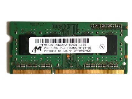 1681 1 mircron 2gb ddr3 sodimm 1333mhz cl9 mt8jsf25664hz 1g4d1