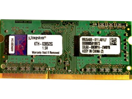 3389 1 kingston 2gb ddr3 sodimm 1333mhz cl9 kth x3bs 2g 011 a01lf