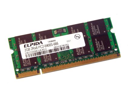 2gb sodimm pc2 6400 ddr2 800mhz elpida pn ebe21ue8acua 8g e