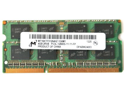 3770 1 micron sodimm ddr3l 4gb 1600mhz cl11 mt16ktf51264hz 1g6m1