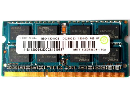 4043 1 ramaxel 4gb ddr3 sodimm 1600mhz cl11 rmt3160ed58e9w