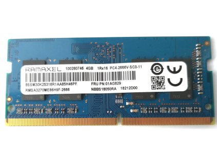 4076 1 ramaxel sodimm ddr4 4gb 2666mhz cl19 rmsa3270me86h9f 2666