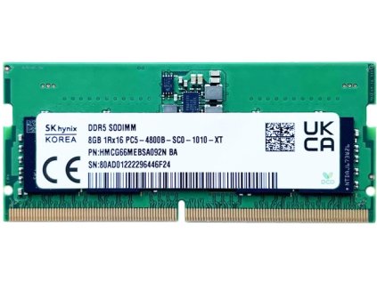 15882 1 sk hynix sodimm 8gb ddr5 4800mhz cl40 hmcg66mebsa092n