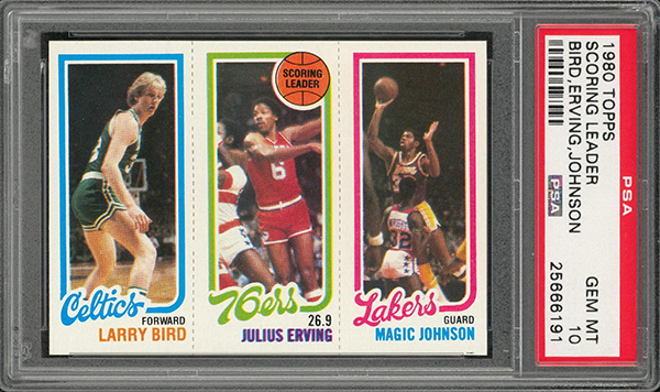 1980-81-Topps-Larry-Bird-Magic-Johnson-Rookie-Card-PSA-10-Goldin-Auctions-August-2017-Front