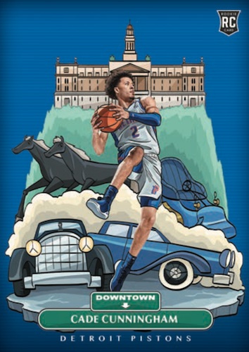 2021-22-Panini-One-and-One-Basketball-Cards-Downtown-Cade-Cunningham-RC