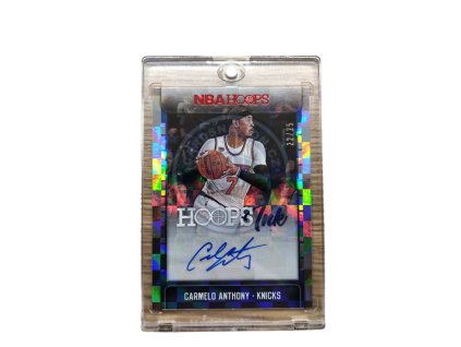 2017-18 Panini Hoops Carmelo Anthony New York Knicks Hoops Ink Auto /25