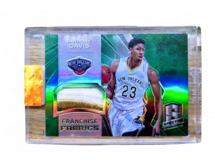 2014-15 Panini Spectra Anthony Davis New Orleans Pelicans Franchise Fabrics Neon Green /5