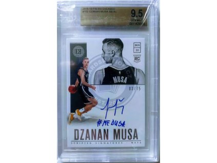 2018-19 Panini Encased Dzanan Musa Brooklyn Nets Scripted Signatures /75 RC BGS 9.5/10