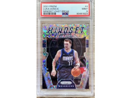 2021-22 Panini Prizm Luka Doncic Dallas Mavericks Mindset Fast Break Parallel PSA 9 (L)