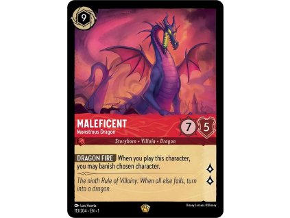 Maleficent Monstrous Dragon 113 204 Lorcana First Chapter