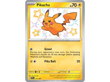 Pikachu 131 091 Pokémon Karta Paldean Fates