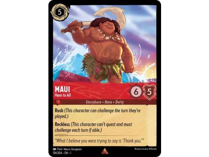 Maui lorcana first chapter
