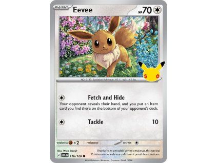 Eevee 116/128 Pokémon karta 30th Celebration