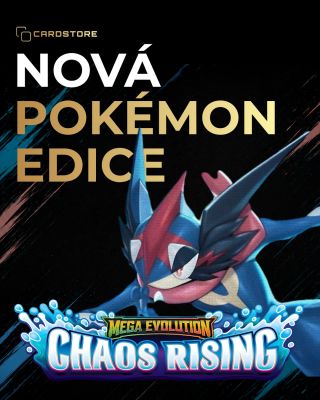 Pokémon Company nepolevuje tempo a v květnu přivítáme další set nový Chaos Rising, potěší hlavně milovníky Greninji 🐸...