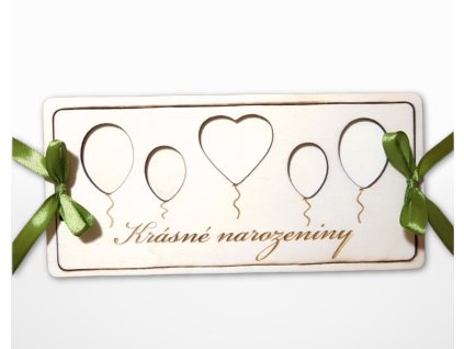 obalka na penize k narozeninam balonky