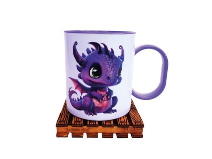 fialovy hrnek hrnecek s drakem
