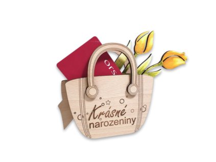 krabicka na darkovou kartu kabelka tulipány