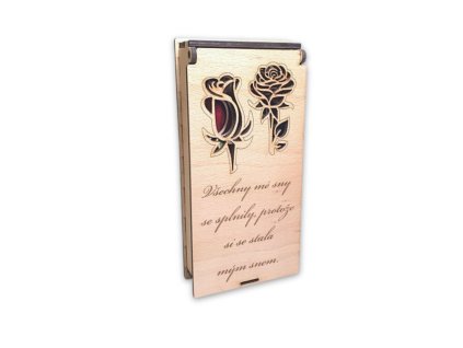 darkova krabicka na penize s venovanim kvetiny