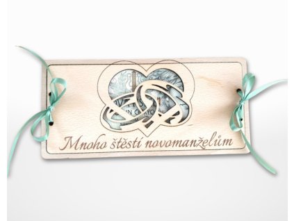 obalka na penize novomanzelum svatebni dar