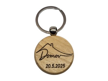 Klíčenka Domov s datem | Personalizovaný dárek cardum
