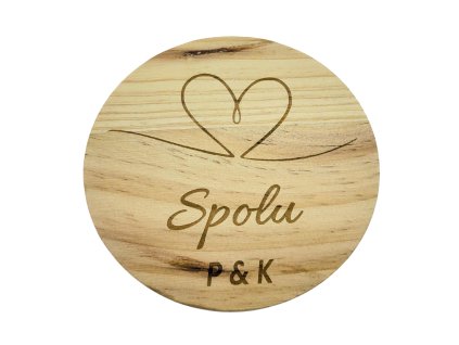Podtácek My s datem | Personalizovaný bambusový dárek