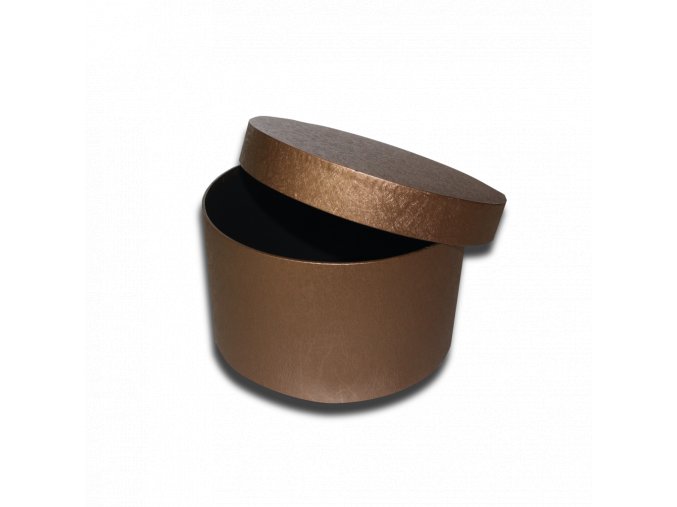 darkova krabicka bronzova kulata luxusni na darek velikost 11,5 X Ø 20 CM