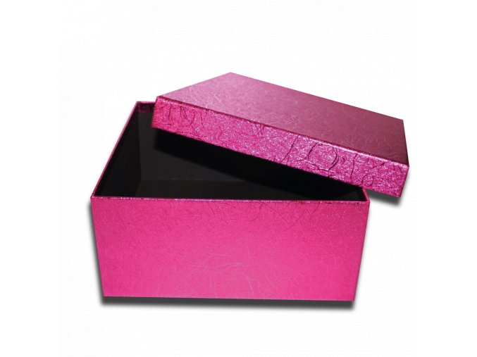 darkova krabicka fialova ruzova ctverec luxusni na darek 25 x 25 x 11,5 cm
