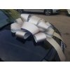 Kokarda - Velká mašle na auto - stříbrná