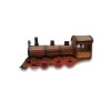 Dřevěná dárková lokomotiva s lahví a skleničkami | Cardum