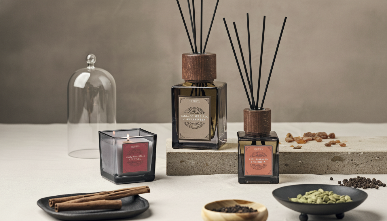 Hledáte vůni, která zpomalí tempo dne? Poznejte italské aroma difuzéry s tyčinkami a objevte sílu dřevitých, kořeněných a elegantních vůní.