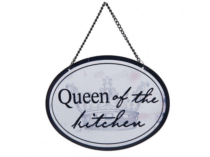 plechova cedulka Queen of the kitchen