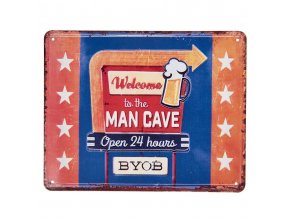 man cave plechova cedulka