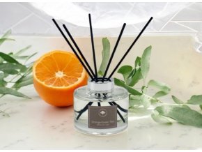 Vonne tycinky Orange & Green Tea ve sklenenem difuzeru 150 ml